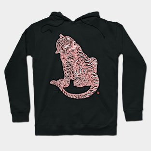 Pink Tiger -Minhwa Korean folk art Hoodie